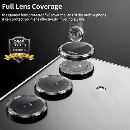 Black Metallic camera ring lens guard for Oppo F21 Pro 5G - Kemarco