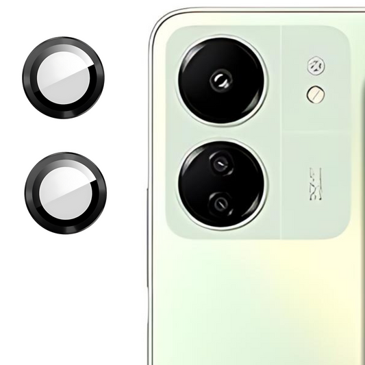 Black Metallic camera ring lens guard for Redmi 13C 4G - Kemarco