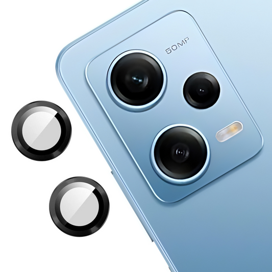 Black Metallic camera ring lens guard for Redmi Note 12 pro - Kemarco