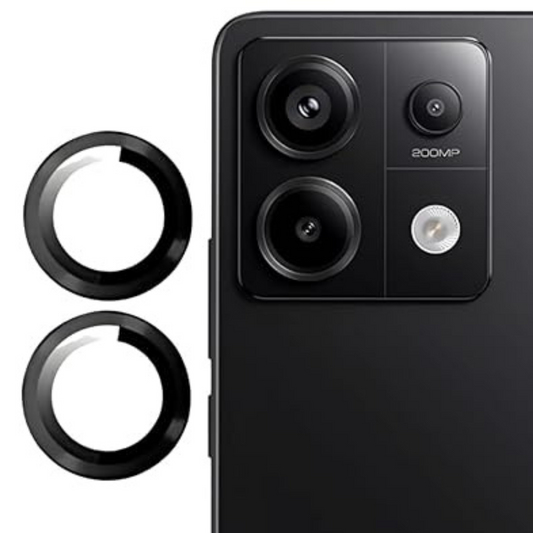 Black Metallic camera ring lens guard for Redmi Note 13 - Kemarco