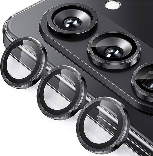 Black Metallic camera ring lens guard for Samsung Galaxy Z Fold 5 - Kemarco