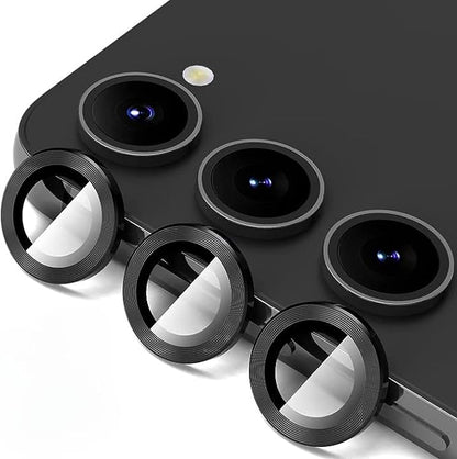 Black Metallic camera ring lens guard for Samsung S23 Plus - Kemarco