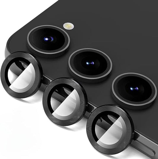 Black Metallic camera ring lens guard for Samsung S23 Plus - Kemarco