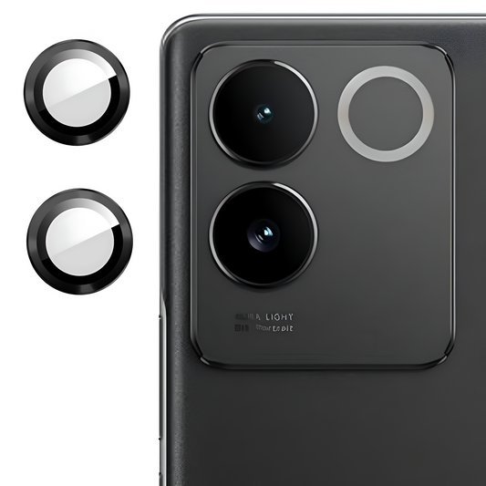Black Metallic camera ring lens guard for Vivo T2 Pro 5G - Kemarco