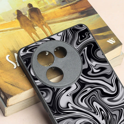 Blackout Marble metal back case for Vivo V30e