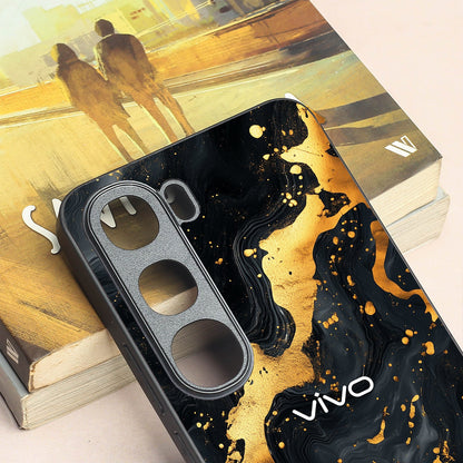 Black Gold Blaze  metal back case for Vivo Y300