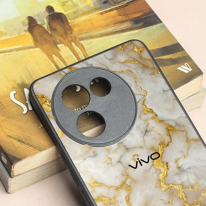 Gold Vein Glory metal back case for Vivo V30e