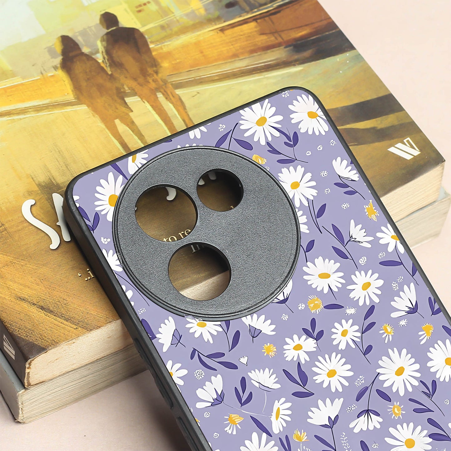 Lavender Daisies metal back case for Vivo V30e