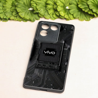 Microchip metal back case for Vivo T2 Pro