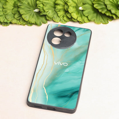Green Luxe Marble metal back case for Vivo Y58