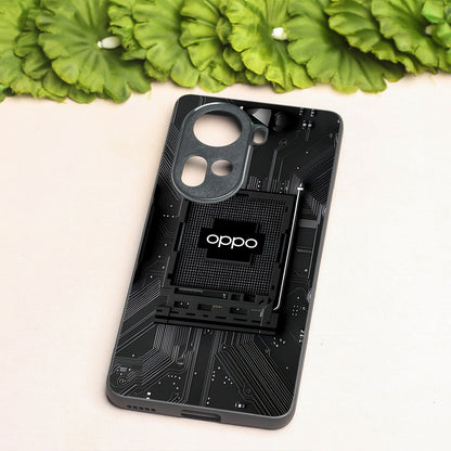 Microchip metal back case for Oppo Reno 11