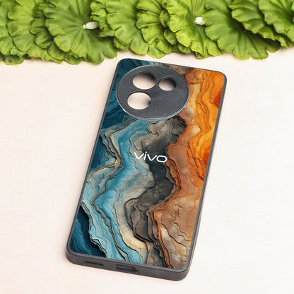 Layered Marble metal back case for Vivo Y58