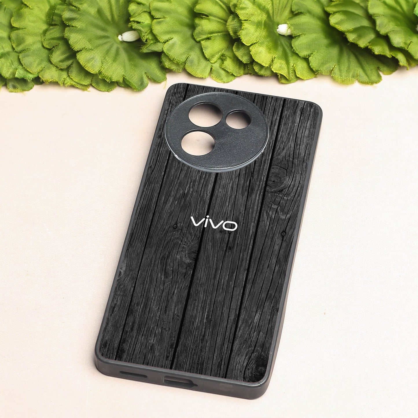 Dark Wood metal back case for Vivo Y58