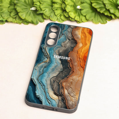 Layered Marble metal back case for Samsung A56