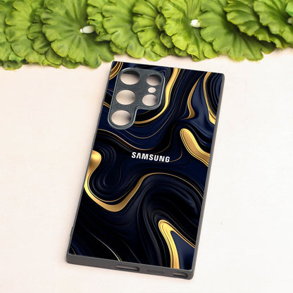 Noir Gold metal back case for Samsung S24 Plus