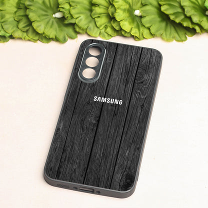 Dark Wood metal back case for Samsung A56