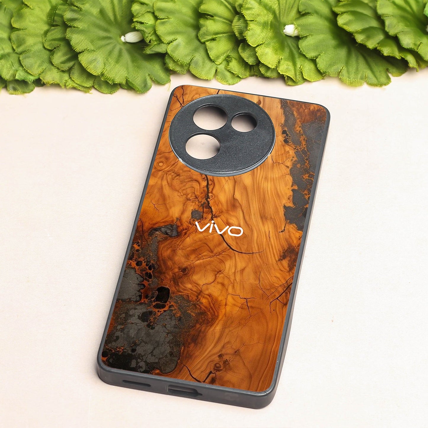 Lava Oak metal back case for Vivo Y58