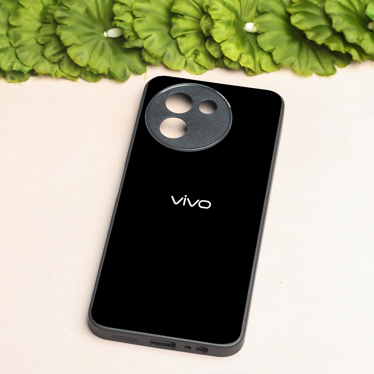 Black metal back case for Vivo V30e