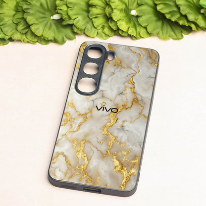 Gold Vein Glory metal back case for Vivo V40 Lite
