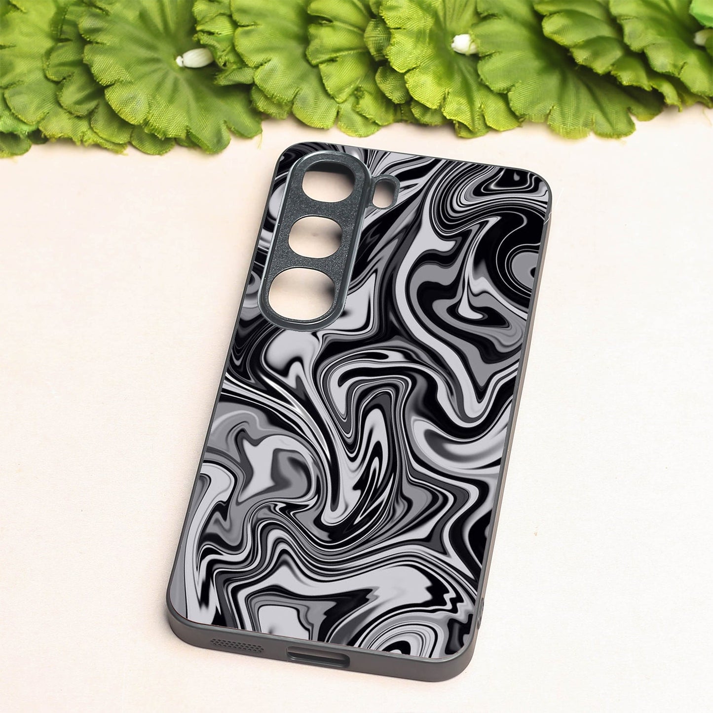 Blackout Marble metal back case for Vivo Y300