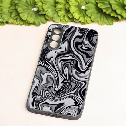 Blackout Marble metal back case for Samsung A55