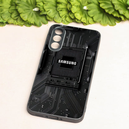 Microchip metal back case for Samsung A56