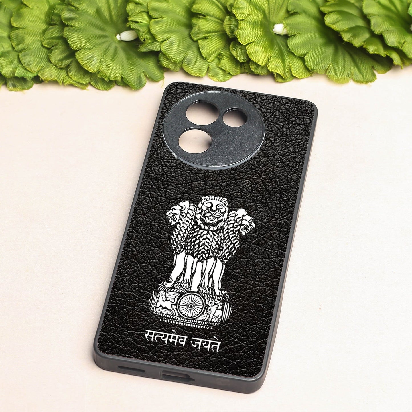 Black Satyamev Jayate metal back case for Vivo Y58