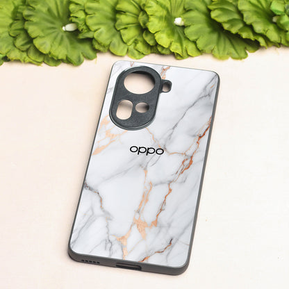 Copper Luxe Marble metal back case for Oppo Reno 11