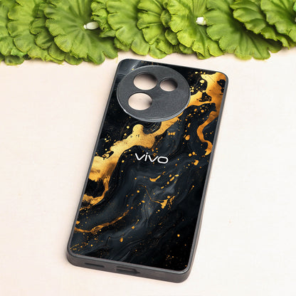 Black Gold Blaze  metal back case for Vivo T3X