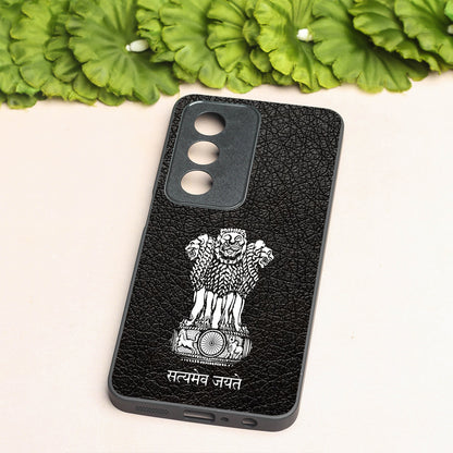 Black Satyamev Jayate metal back case for Oppo K12X