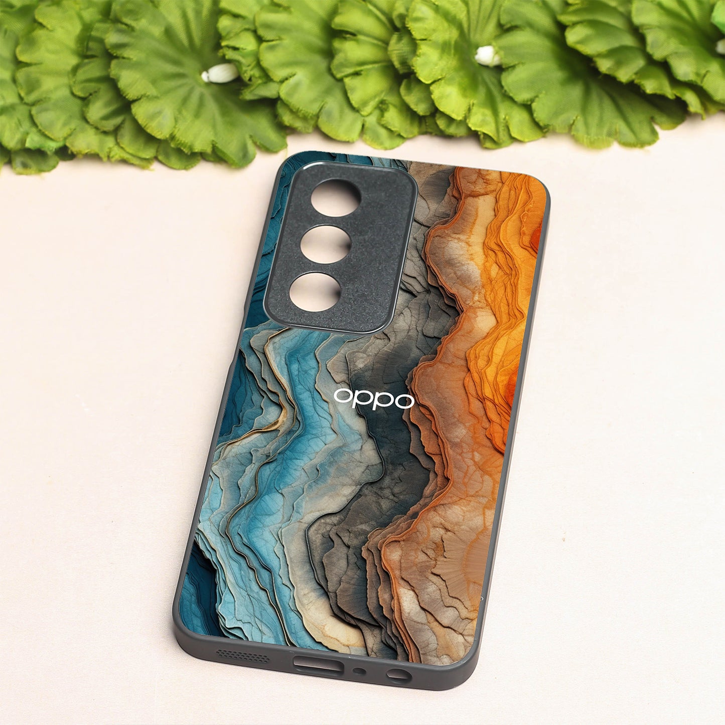 Layered Marble metal back case for Oppo K12X