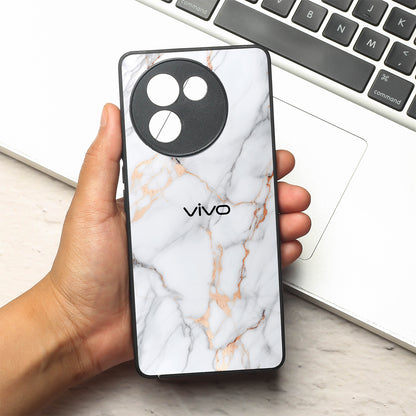 Copper Luxe Marble metal back case for Vivo V30e