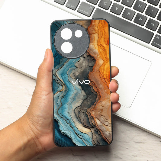Layered Marble metal back case for Vivo Y200i