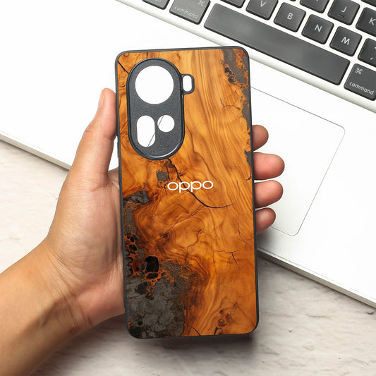 Lava Oak metal back case for Oppo Reno 11