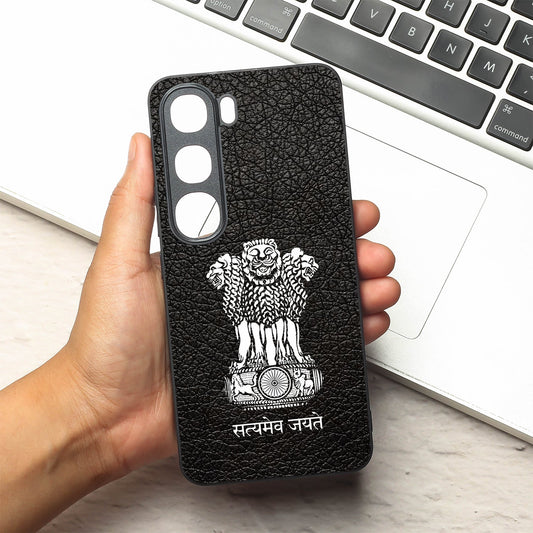 Black Satyamev Jayate metal back case for Vivo Y300
