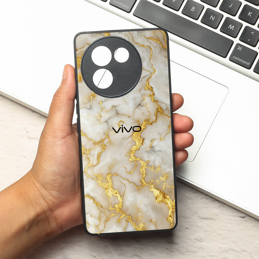 Gold Vein Glory metal back case for Vivo V30e