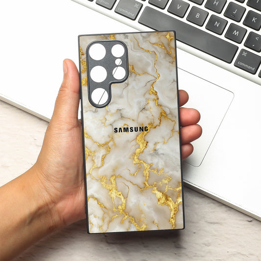 Gold Vein Glory metal back case for Samsung S24 Plus