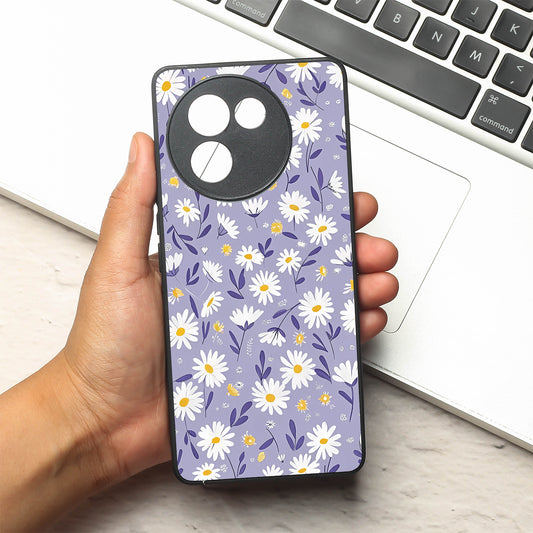 Lavender Daisies metal back case for Vivo V30e