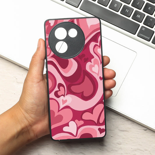 Valentine Wave metal back case for Vivo V30e
