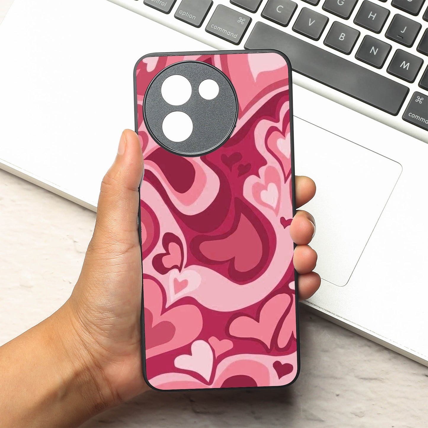 Valentine Wave metal back case for Vivo Y58
