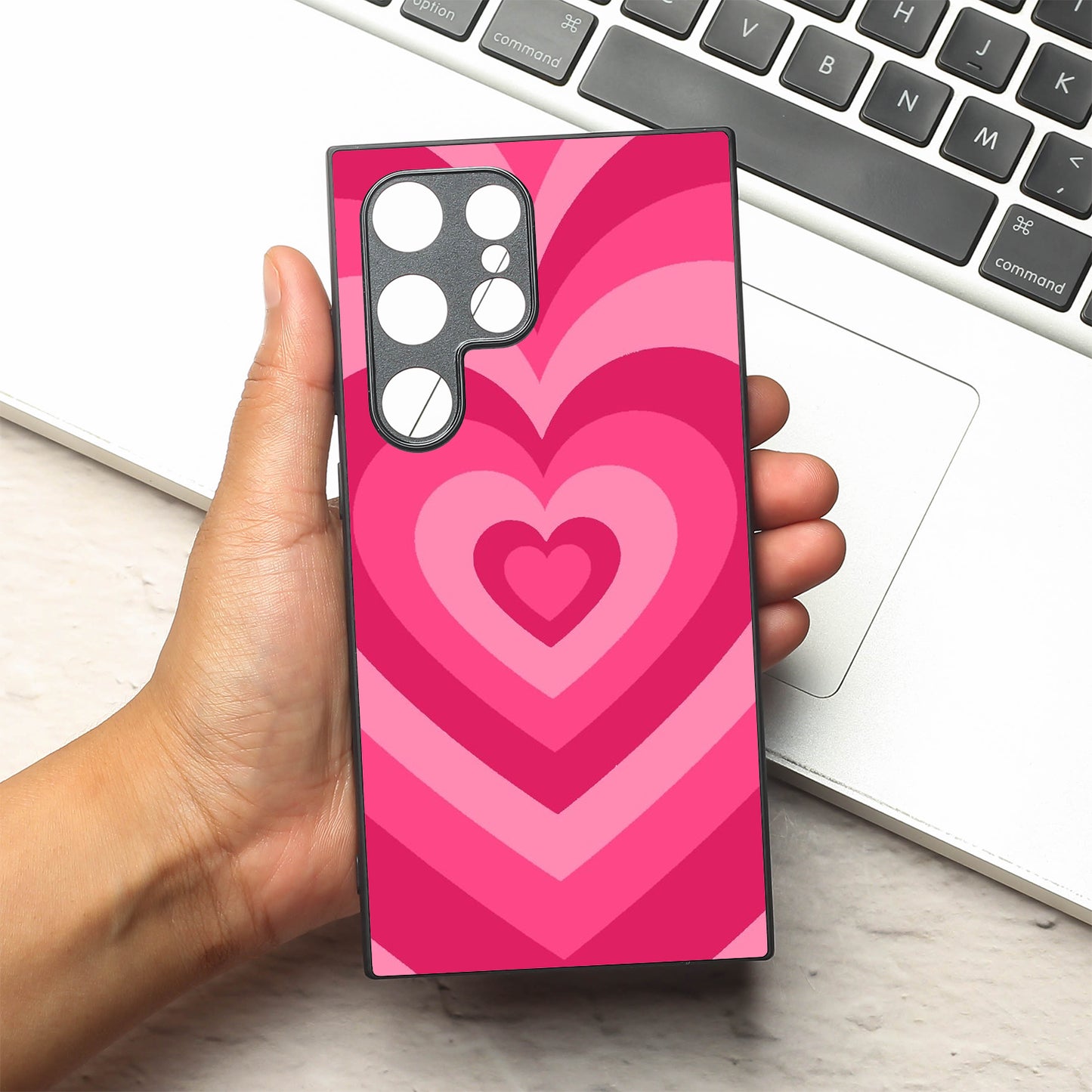 Retro Love metal back case for Samsung S24 Plus