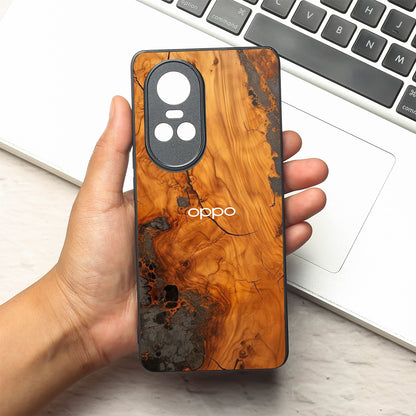 Lava Oak metal back case for Oppo Reno 10