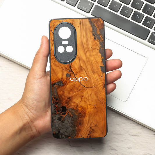 Lava Oak metal back case for Oppo Reno 10
