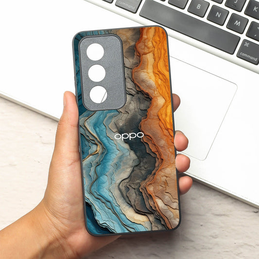 Layered Marble metal back case for Oppo A3 Pro 5g