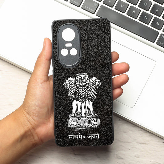 Black Satyamev Jayate metal back case for Oppo Reno 10