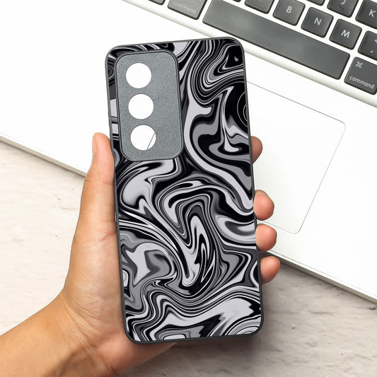 Blackout Marble metal back case for Oppo K12X