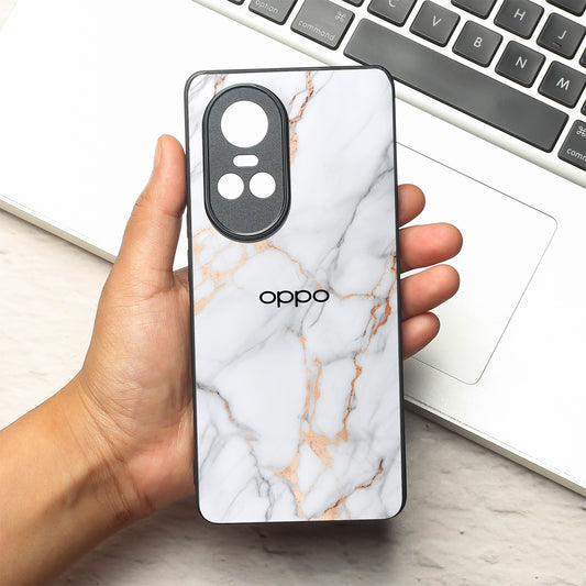 Copper Luxe Marble metal back case for Oppo Reno 10
