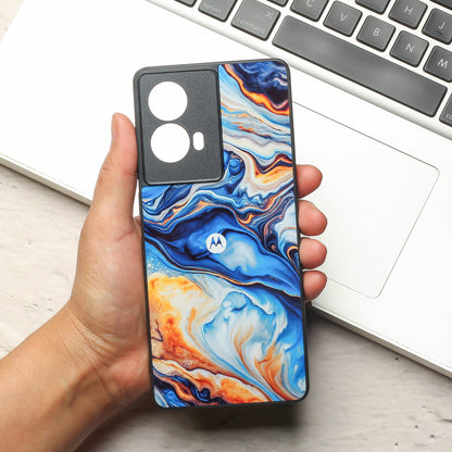 Blue Opulent metal back case for Moto G85