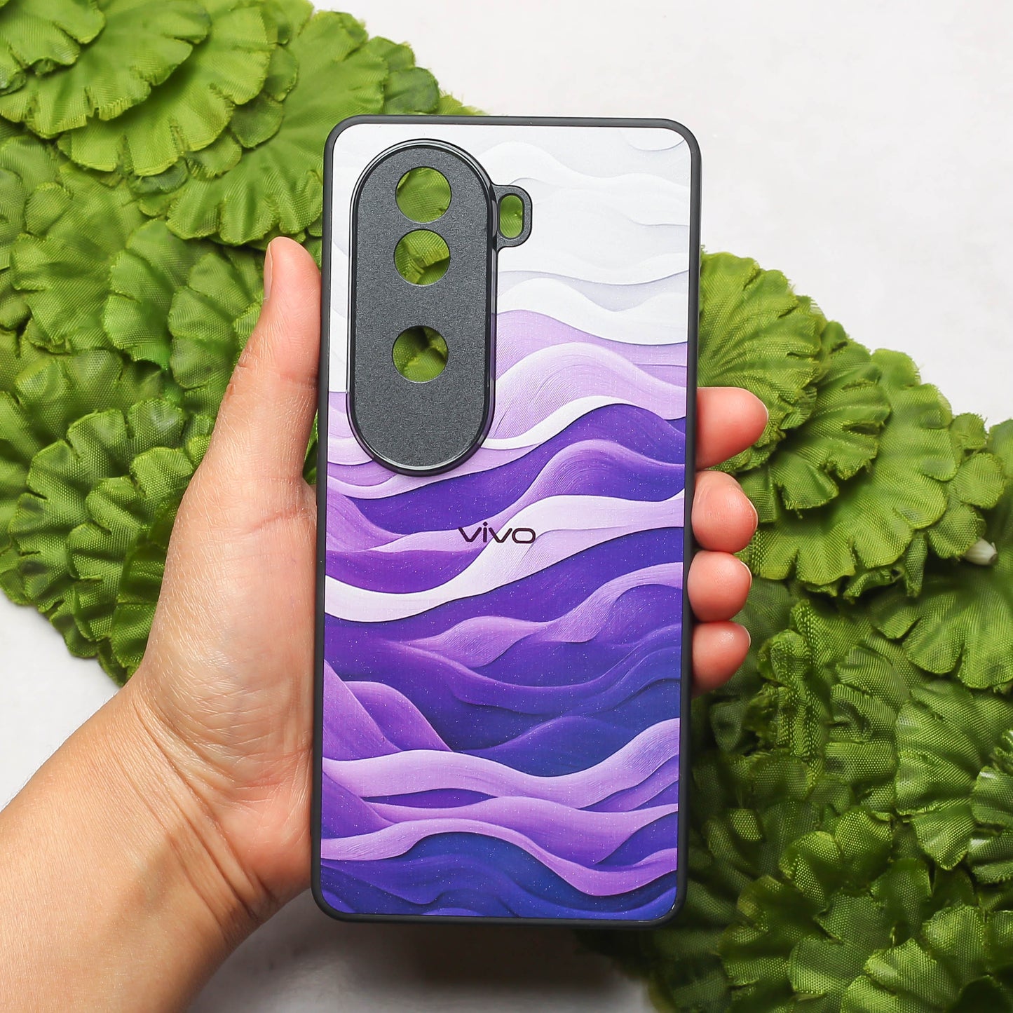 Purple Crest metal back case for Vivo V40e