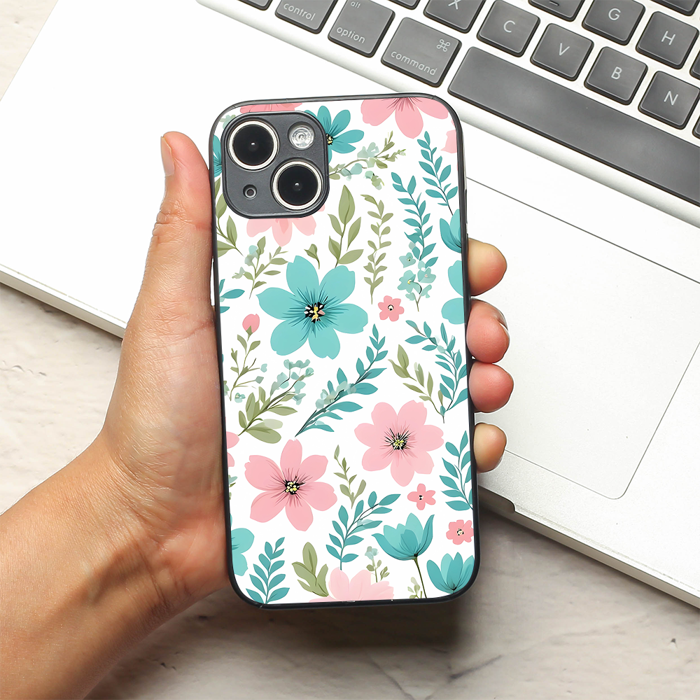 Floral Mist metal back case for Apple Iphone 14